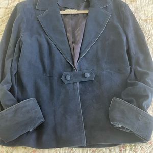 Beautiful blue suede blazer